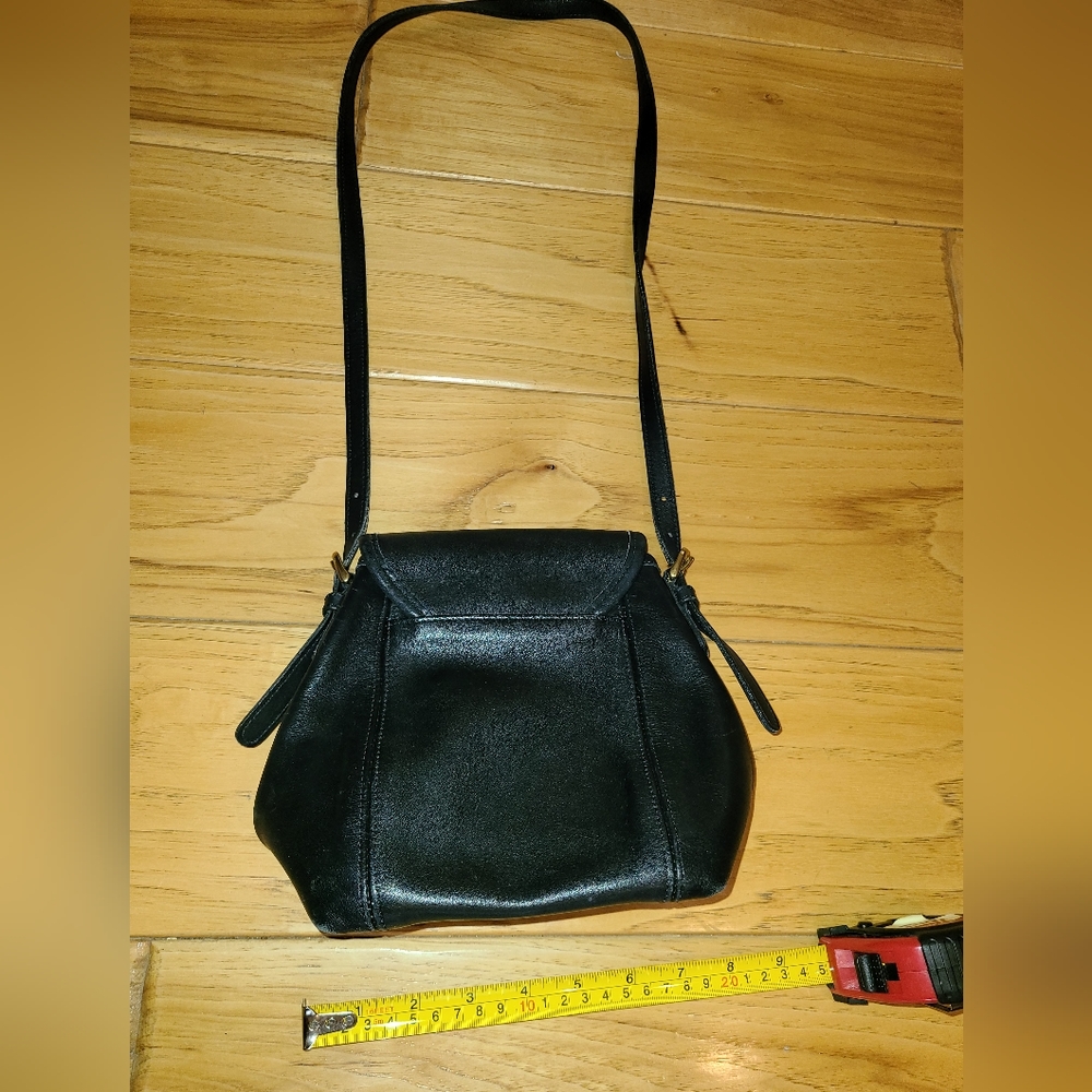 Coach Designer Vintage Y2k Black Leather Crossbody Purse Shoulder Bag - Picture 9 of 14